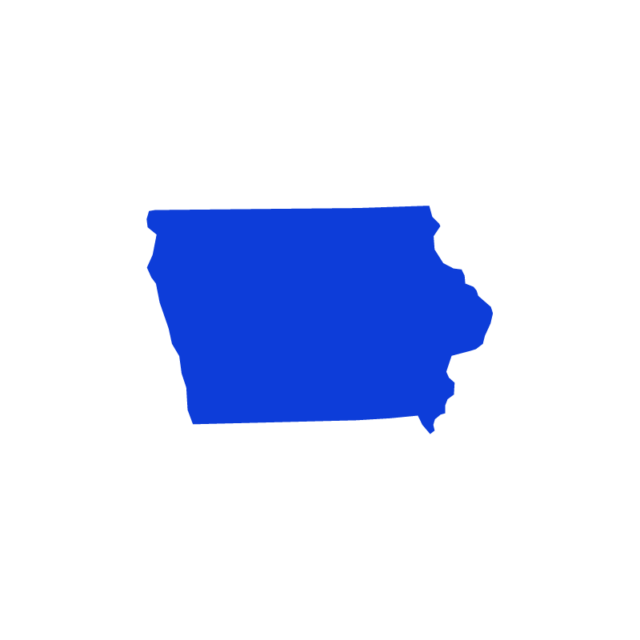 Iowa state outline