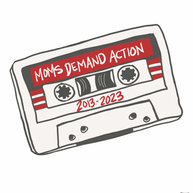 An illustration of a cassette tape that reads 