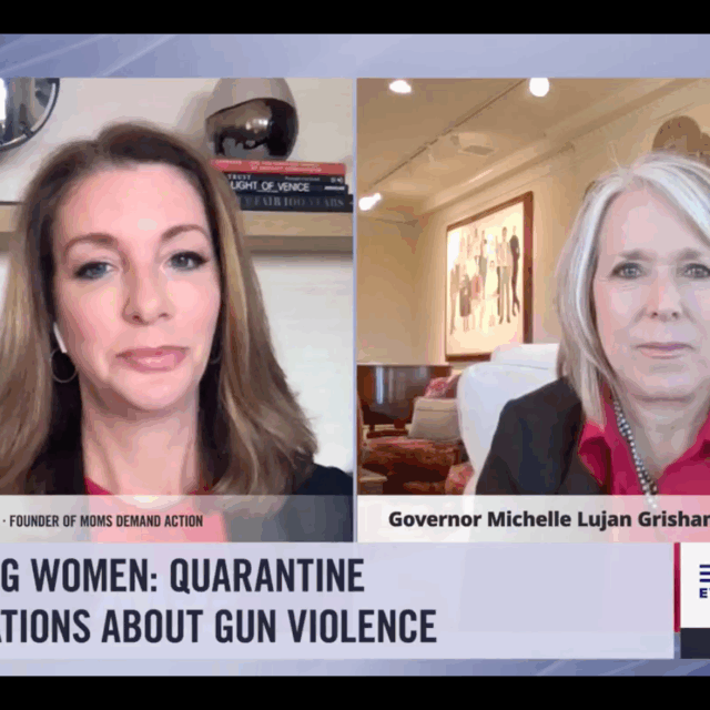 Governor Michelle Lujan Grisham in conversation with Shannon Watts on a live Demanding Women conversation.